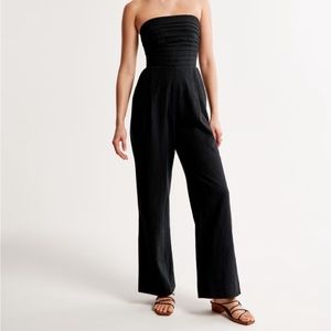 Emerson ruched strapless jumpsuit NWT